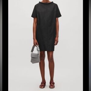 COS black cotton/silk dress